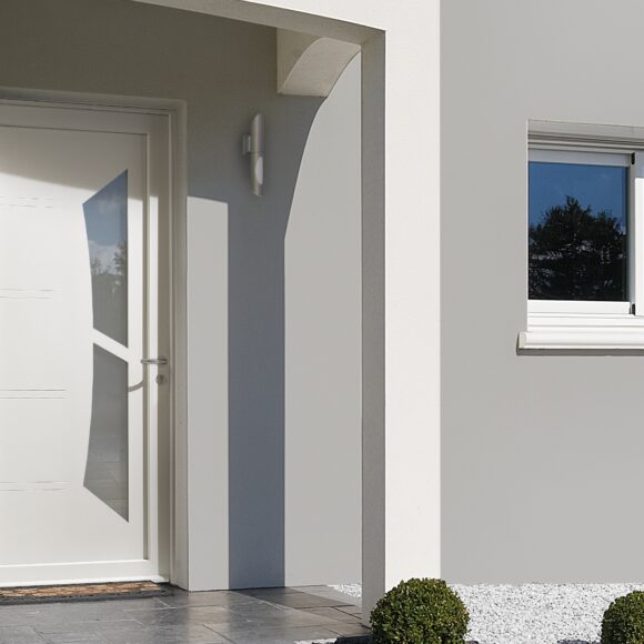 Porte d'entrée PVC Linconyl blanche